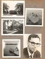 house at 2961 Greenwood Drive. Baton Rouge 8, La. Helen in boat. Portrait of Bill