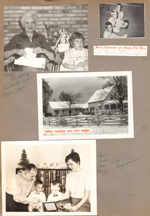 Happy Birthday Helen Hague and Karen Hague. Christmas card Doris, George and Kent Benko/ Christmas photo The Begemans
