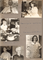 Eddie birthday at Patty and Glen's Compton house - Girstle. Karen. Susan. Glen and Helen. Rosemary