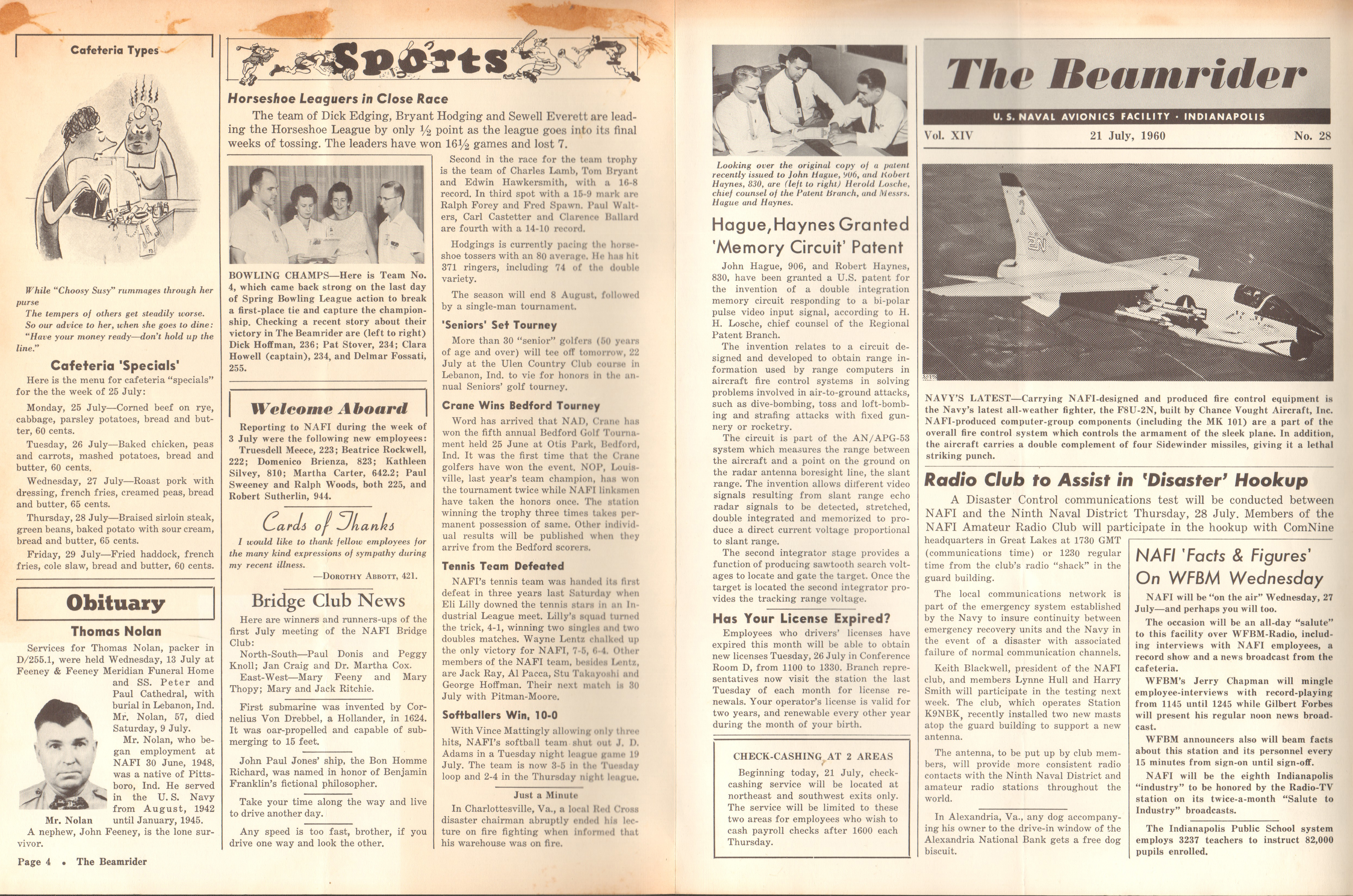 Beamrider - NAFI - 21 July 1960 - John Hague memory circuit patent