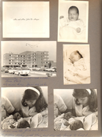 Birth announcement - John Alan Hague. Baby pictures with Susan. Community Hospital 16th and Ritter