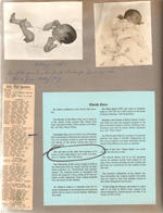 Baby pictures Alan - newspaper clipping - births. North Church notes
