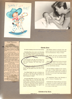 newspaper clipping - births. North Church notes. Birth announcement Ronnie Letsinger - Betty
