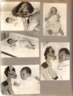 Baby pictures Ronnie - Betty. Alan with horsie.
