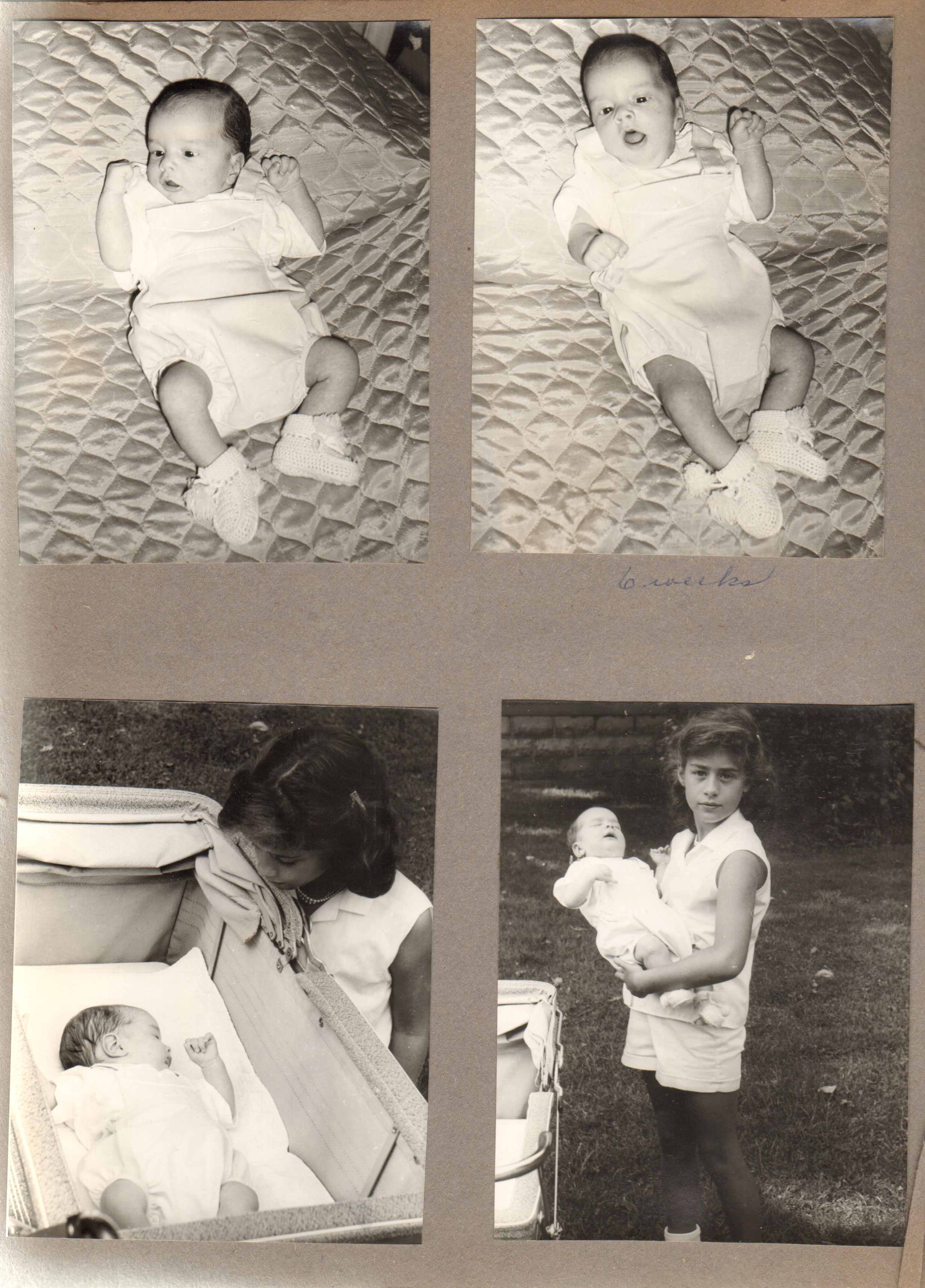 Baby pictures Alan - Susan in yard