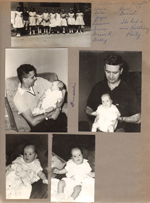 Baby pictures Alan - John. Susan is eight - Susan, Vance, Sara, Jayne, Louann, Teresa, Diane R. Debby, Ann, Diane C.