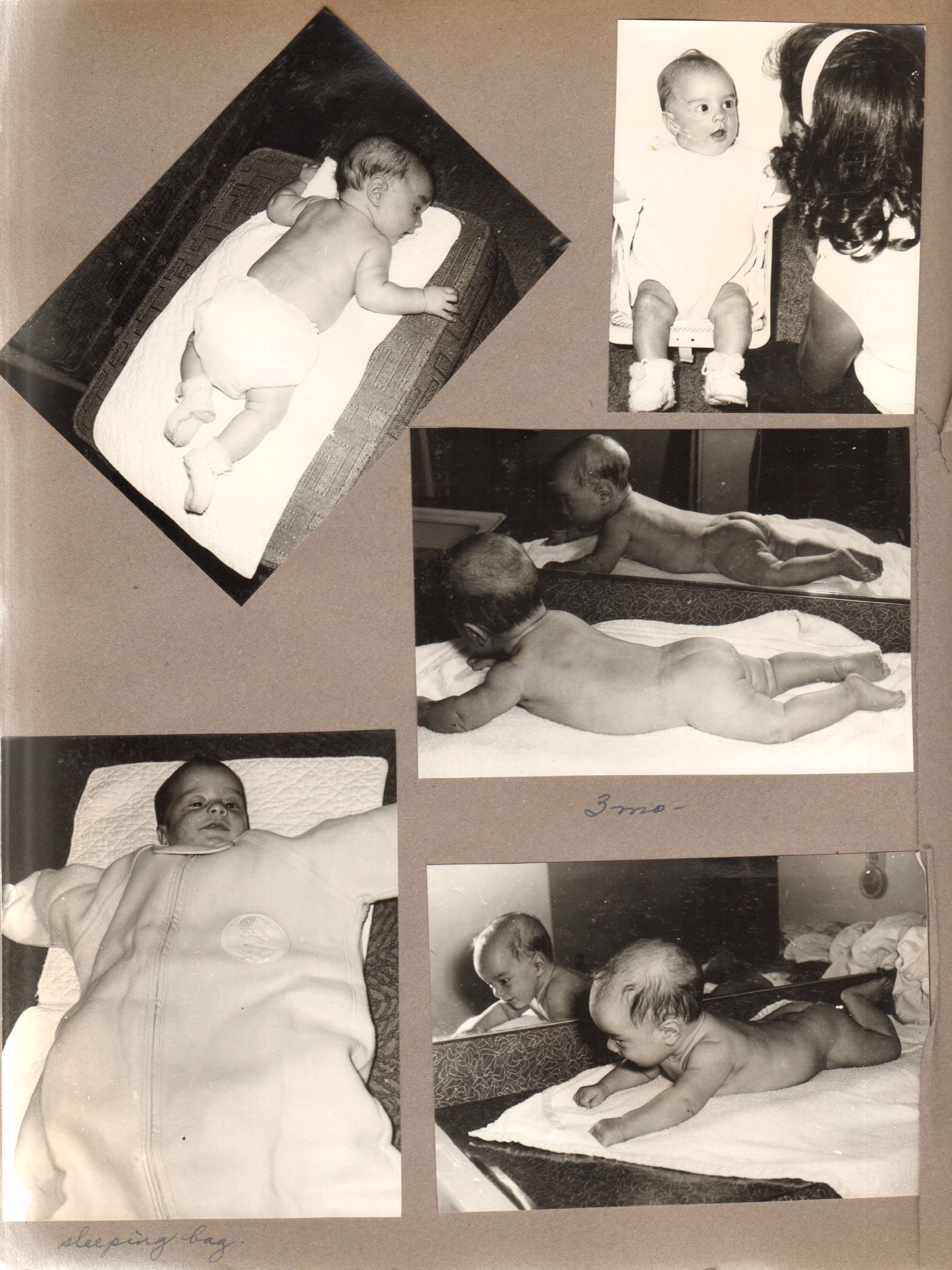 Baby pictures Alan - on bathroom counter