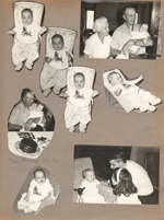 Baby pictures Alan - at 8815 Haverstick Helen and Girstle. at 6122 Princess, John and Susan.