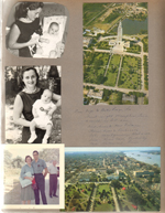 Alan and Rosemary in yard 6122. Baton Rouge trip.  Helen and Bill, Curt. Postcards Baton Rouge