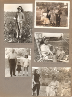 Susan picking cotton in Mississippi. Curt, Cindy and Susan. Helen, Susan, Rosemary, Alan, Vonnie. Curt. Carole. Susan and Carole. Rosemary, Helen and Vonnie.