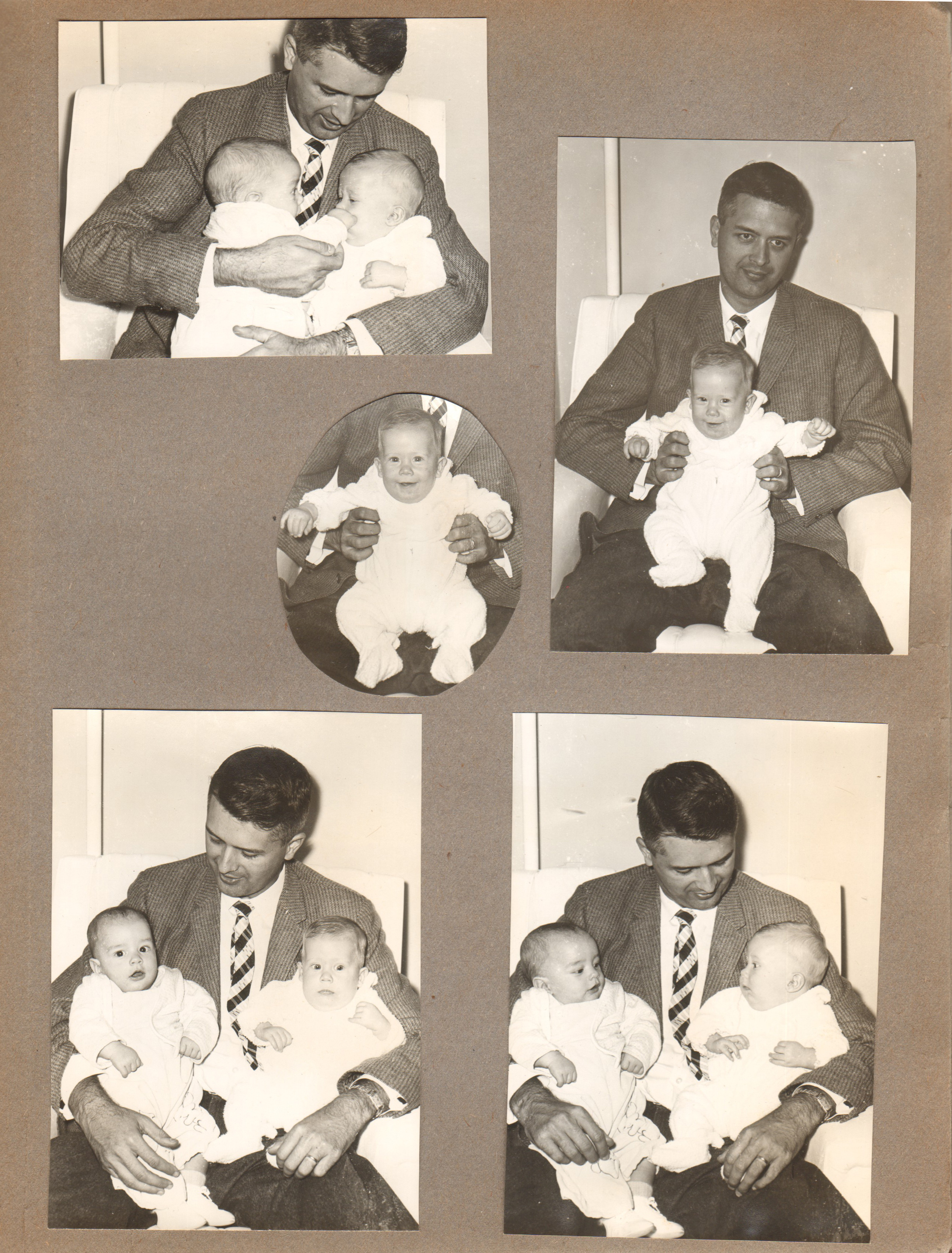 John with baby Alan and baby Ronnie