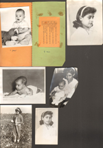 loose pictures - Alan 1 year. odd baby instructions. Susan portrait. Susan cotton field.