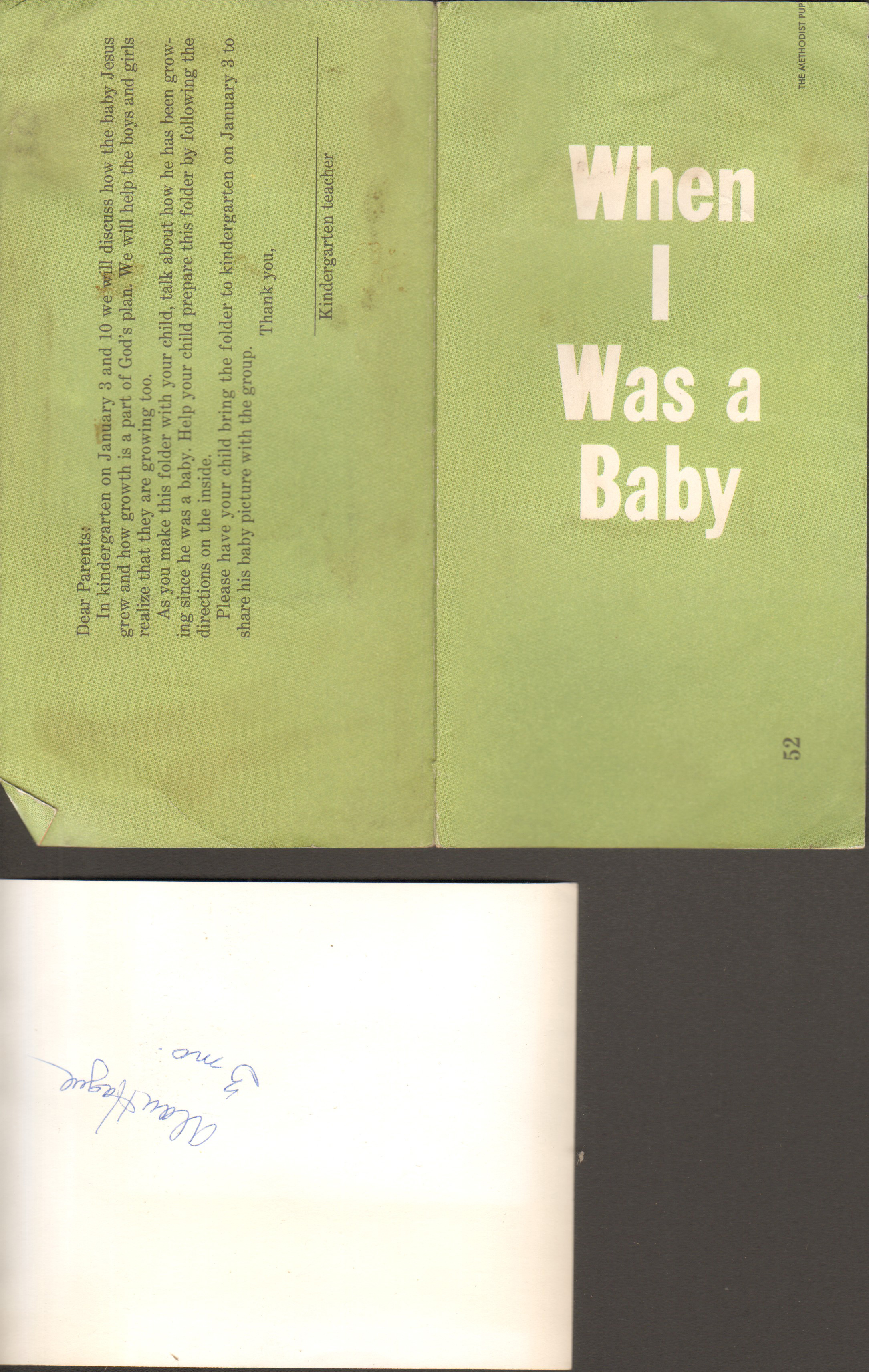 When I Was A Baby folder.