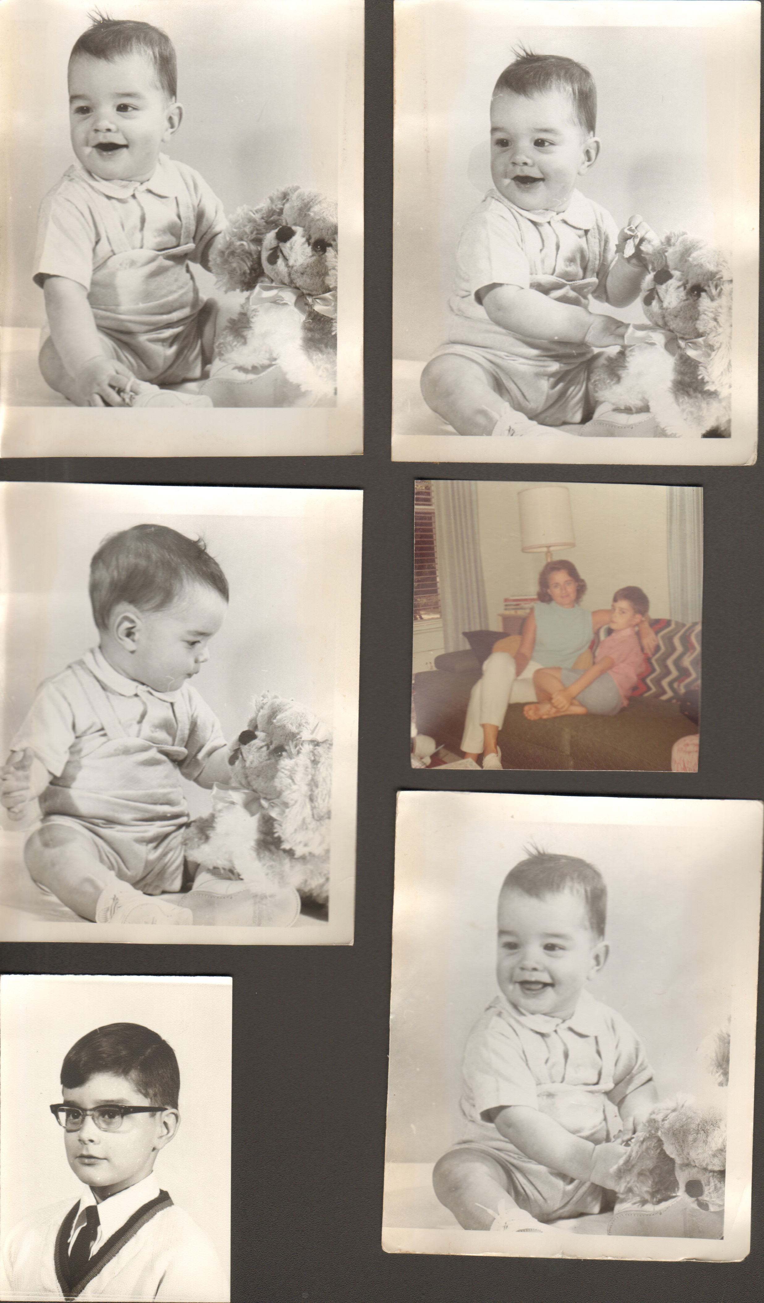 loose pictures - Alan. Rosemary and Alan (maybe 4) on sofa in living room 6122 Carrollton