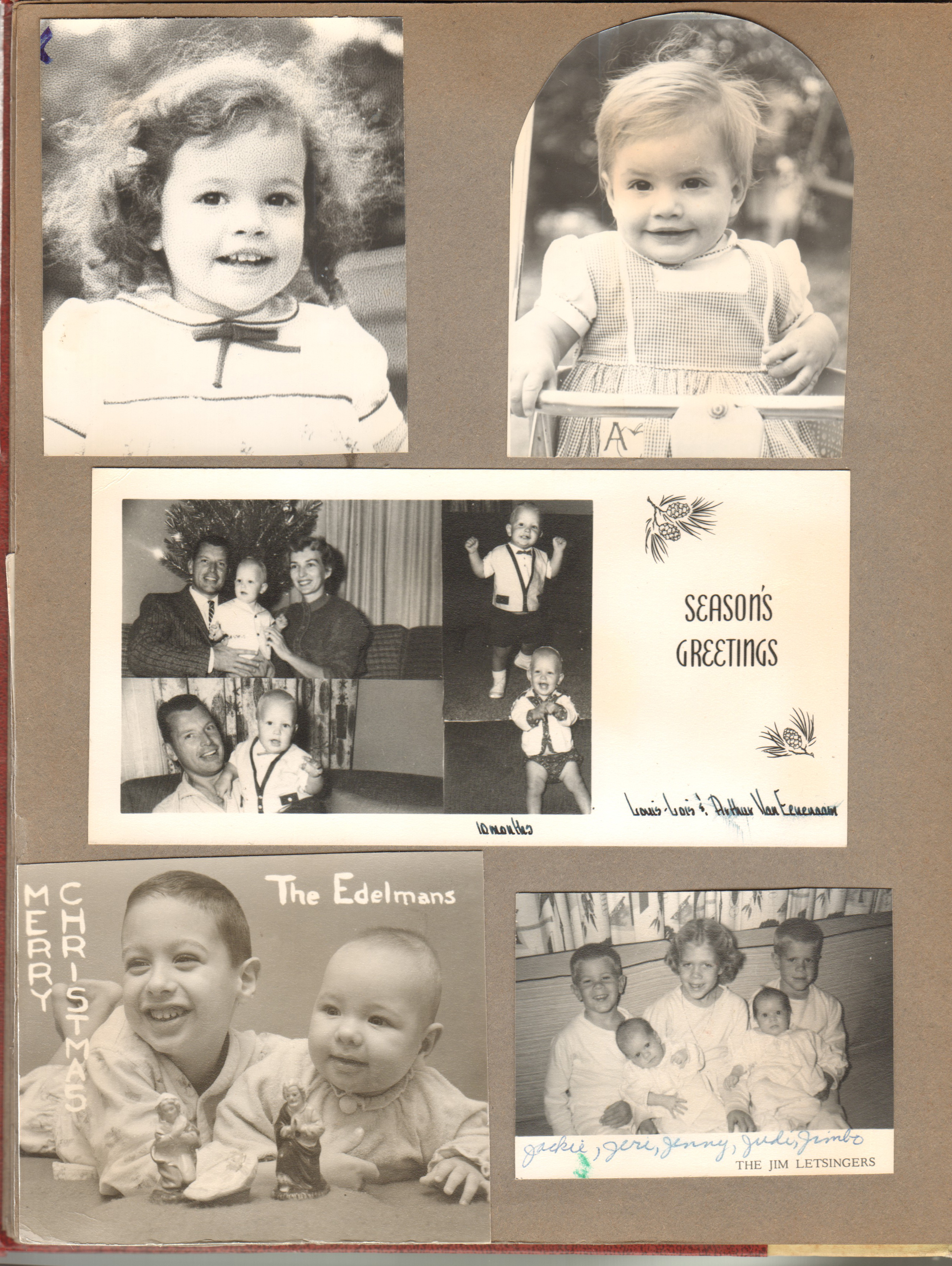 Cindy. Carole. Christmas cards from Van Eenenaam, Edelmans, Jim Letsingers.