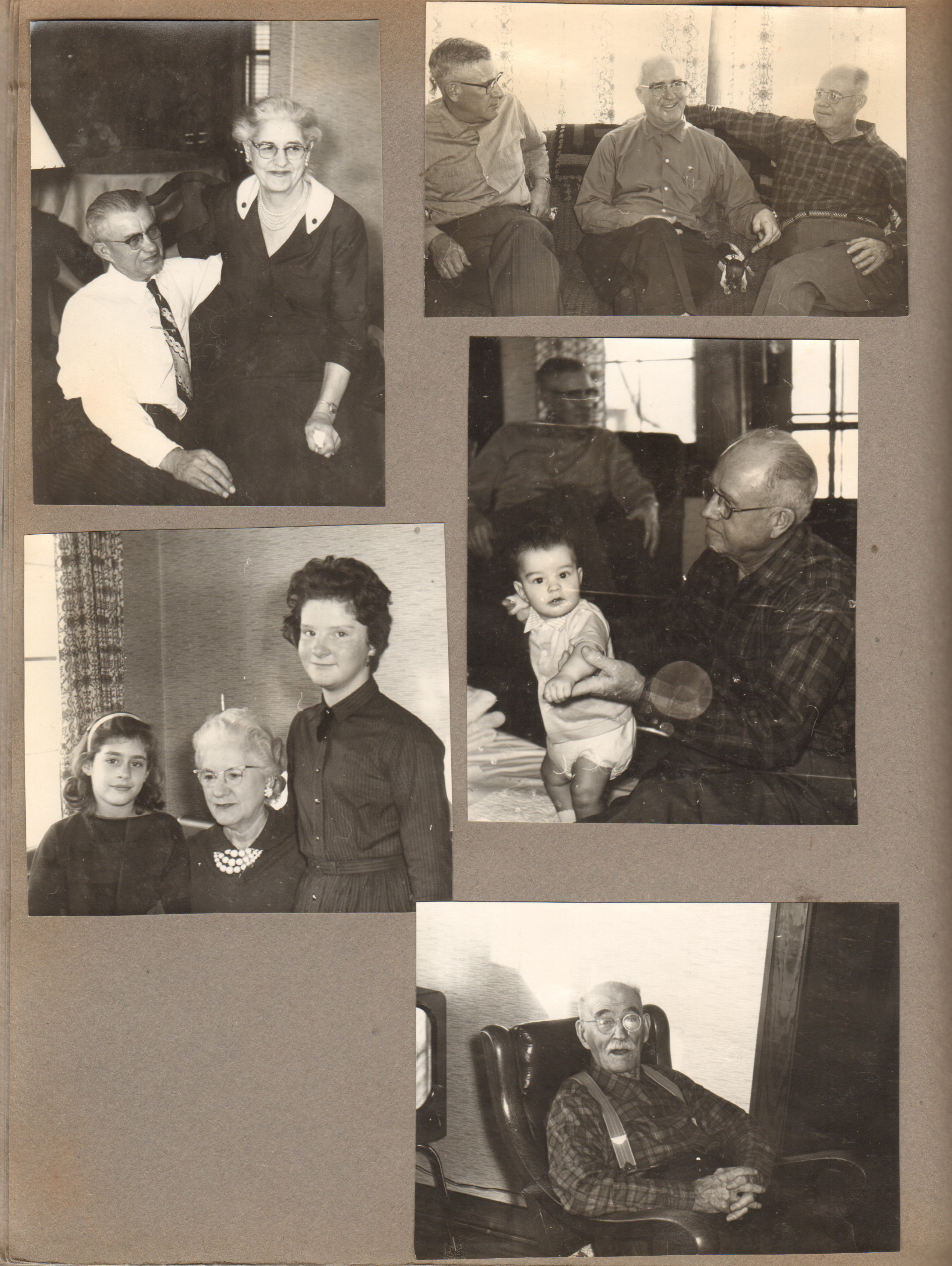 Jasonville - couple, maybe Lela and Fred? Looks like Charles, Mutt and Curt (but not sure). Susan, Bonnie, Ann?. Alan and Curt. Theodore Letsinger (Curt's father). 
