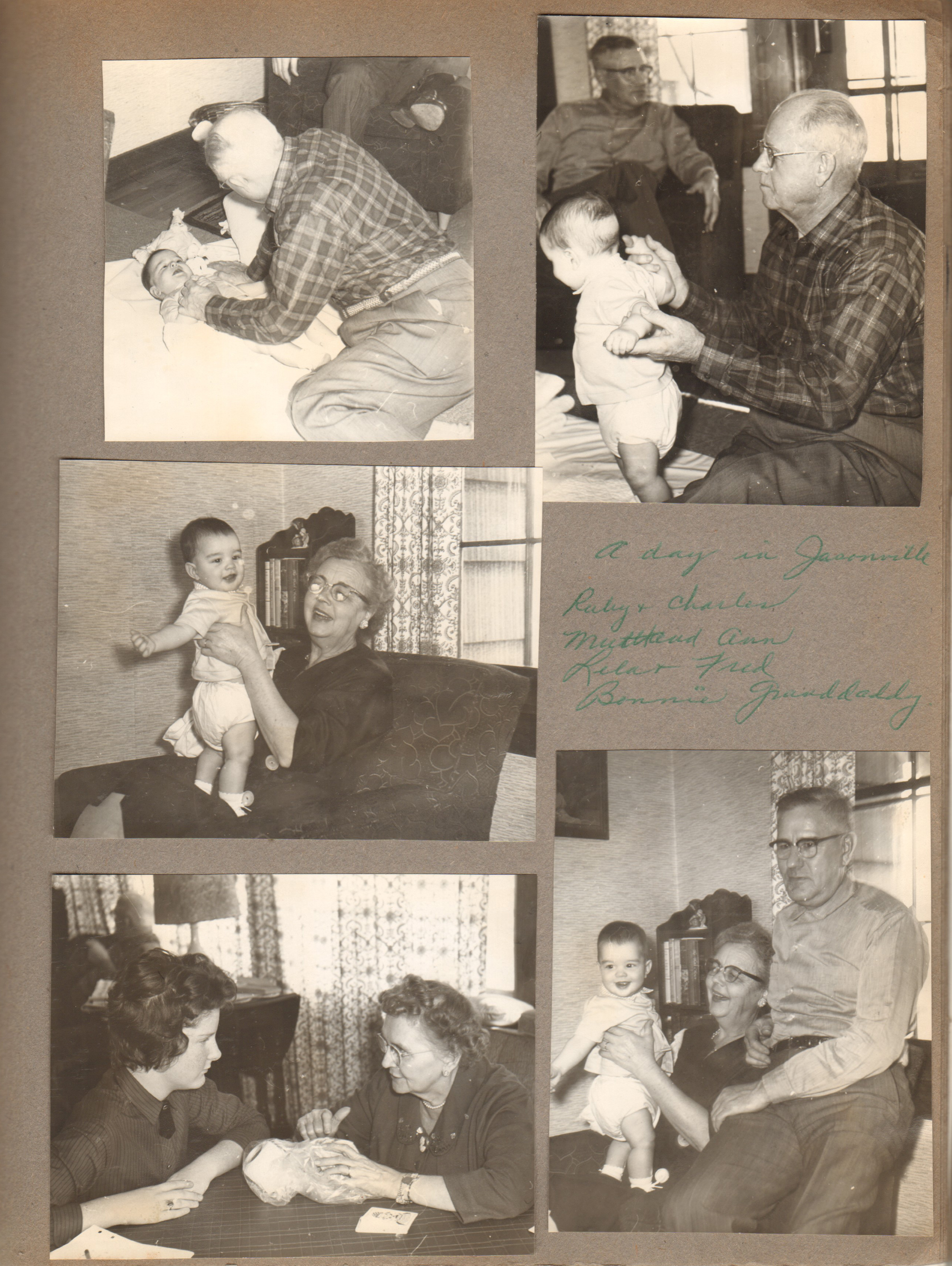 Jasonville - Alan and Curt. Alan and Ruby?. Alan, Ruby, Charles?. (A Day in Jasonville. Ruby + Charles. Mutt and Ann. Lela and Fred. Bonnie. Granddaddy). Ann and Vonnie