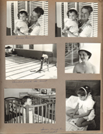 Hollywood Beach - Neptune - alan and Irma Grant (Neptune owner). Charles paints the court. Rosemary. Alan in apt in crib. Susan reading in apt.