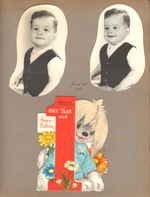 Alan one year old - card