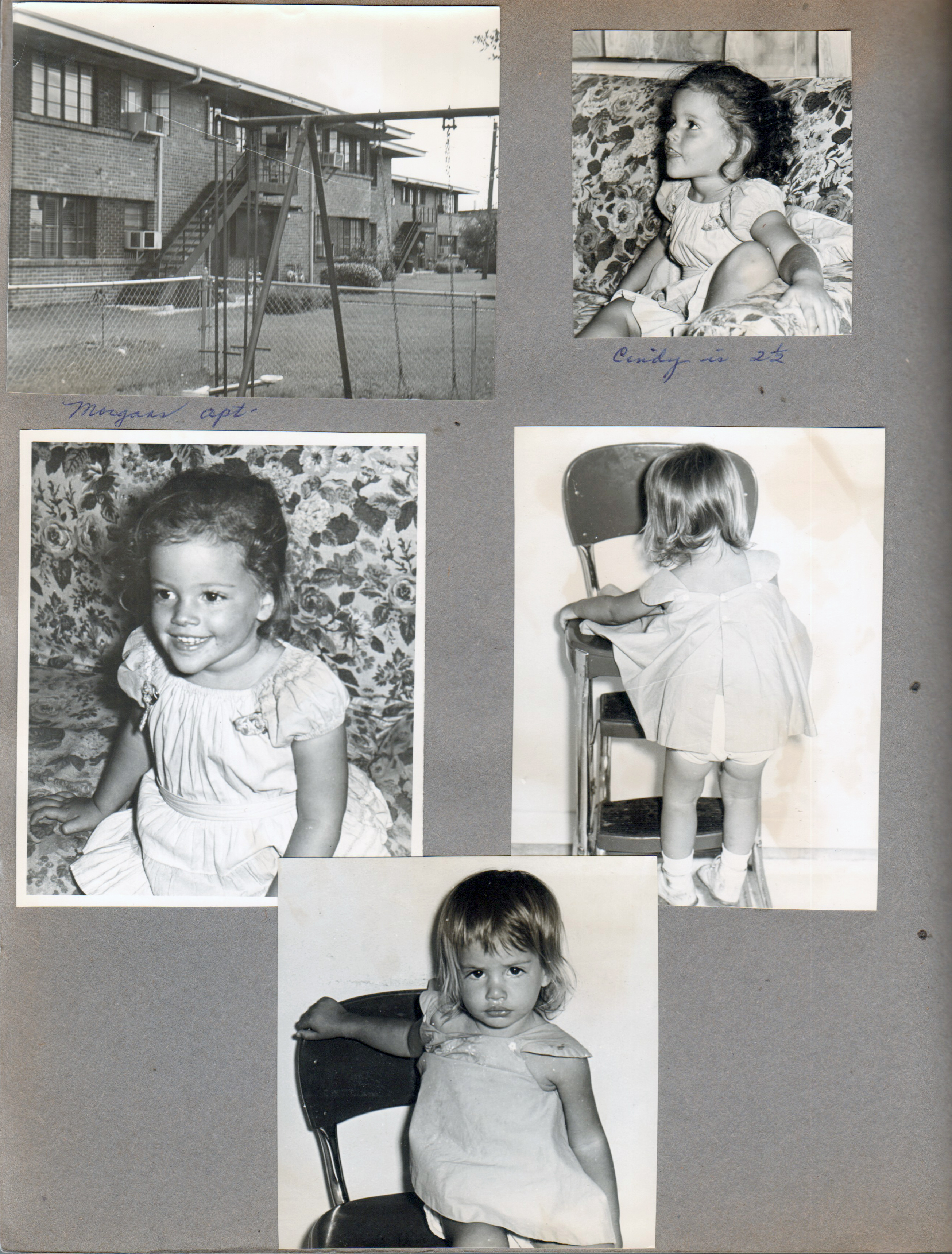 Houston, Texas - Morgans apartment. Cindy is 2 1/2. Carole