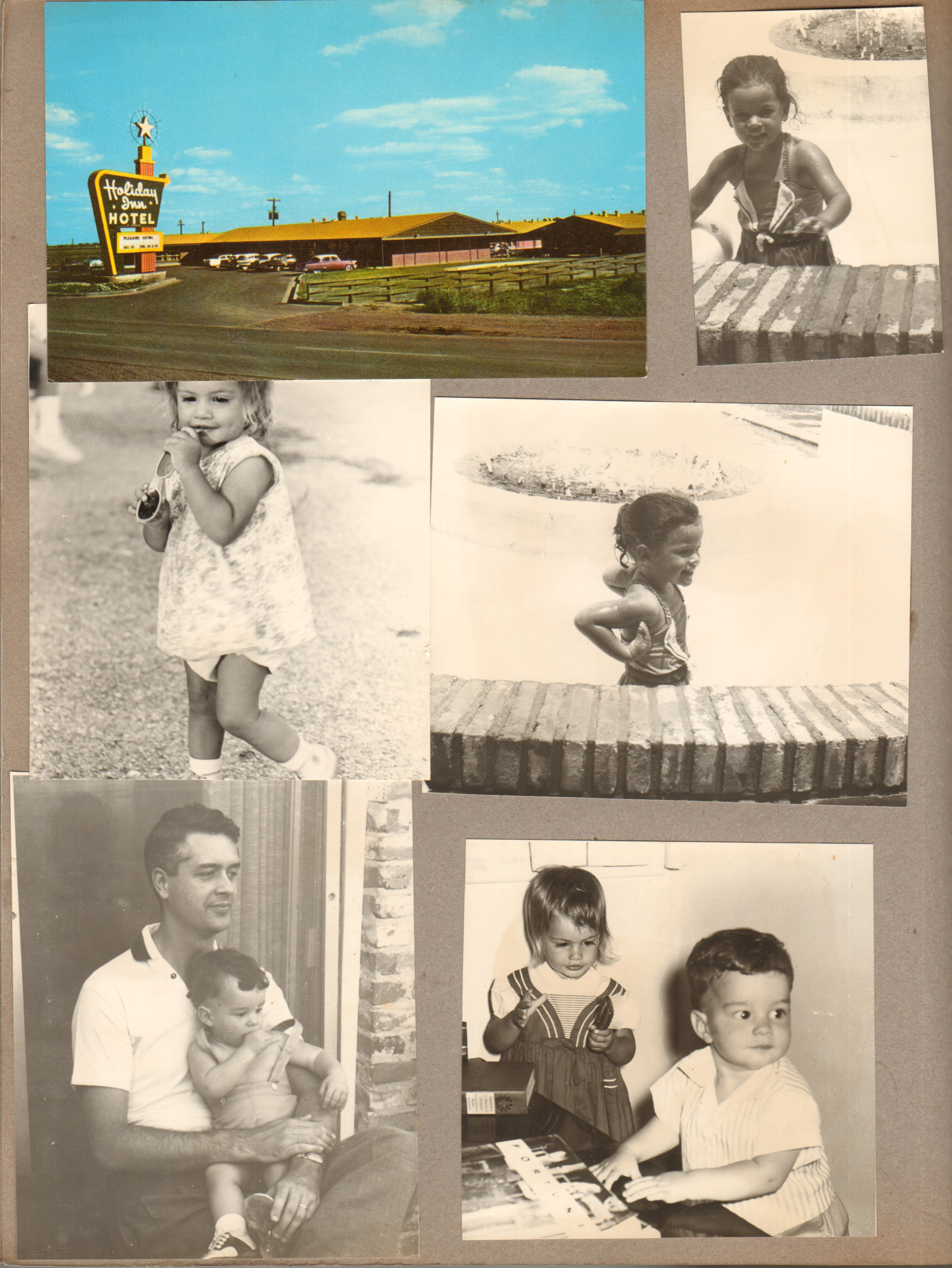 Houston, Texas - Holiday Inn postcard. Cindy. Carole, John and Alan. Carole and Alan.