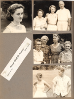 Draper Reunion Bedford 1961 - Rosemary. The Drapers. Louise?, Lida May, Florence?, Vonnie. Betty and Dave.