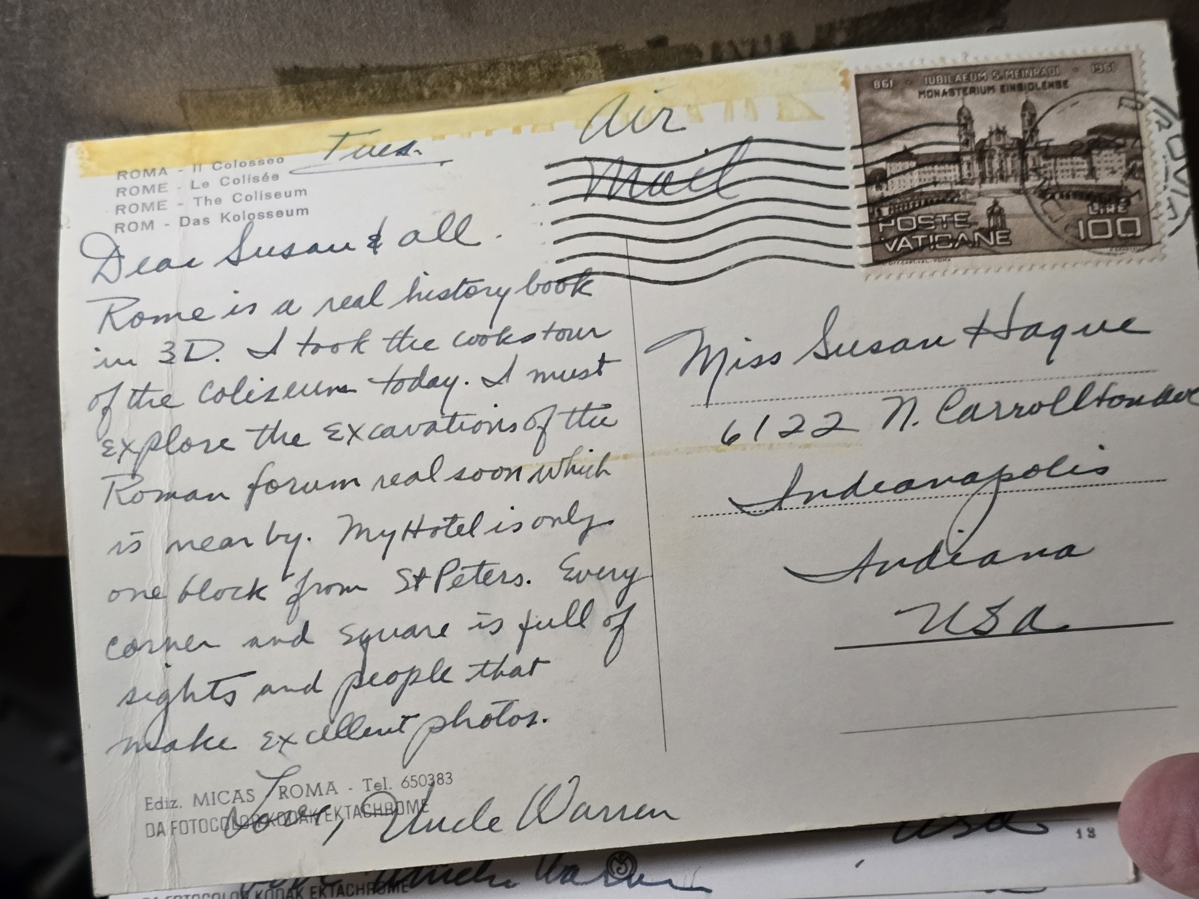 Postcards from Warren - Roma