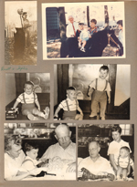 Maybe Jasonville - Everett and Sophia. Everette, Alan, Ronnie on horse, Betty, Lynn. At 3845 Capitol - Ronnie with truck at stoop to upstairs. Alan. Vonnie, Alan, Curt - birthday. Curt, Betty, Ronnie in dining room.