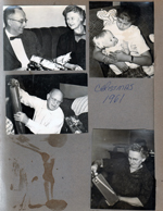 Christmas 1961 - Warren and Florence. Curt. Susan with doll. Vonnie with case.