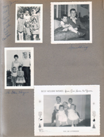 Christmas pictures - Mary Jane, Andy, Lynn, Mark, Jo Ellen and now Van Alan Messersmith. Spaulding. Eddie, Karen, Patty and Glen. The Jim Letsingers.
