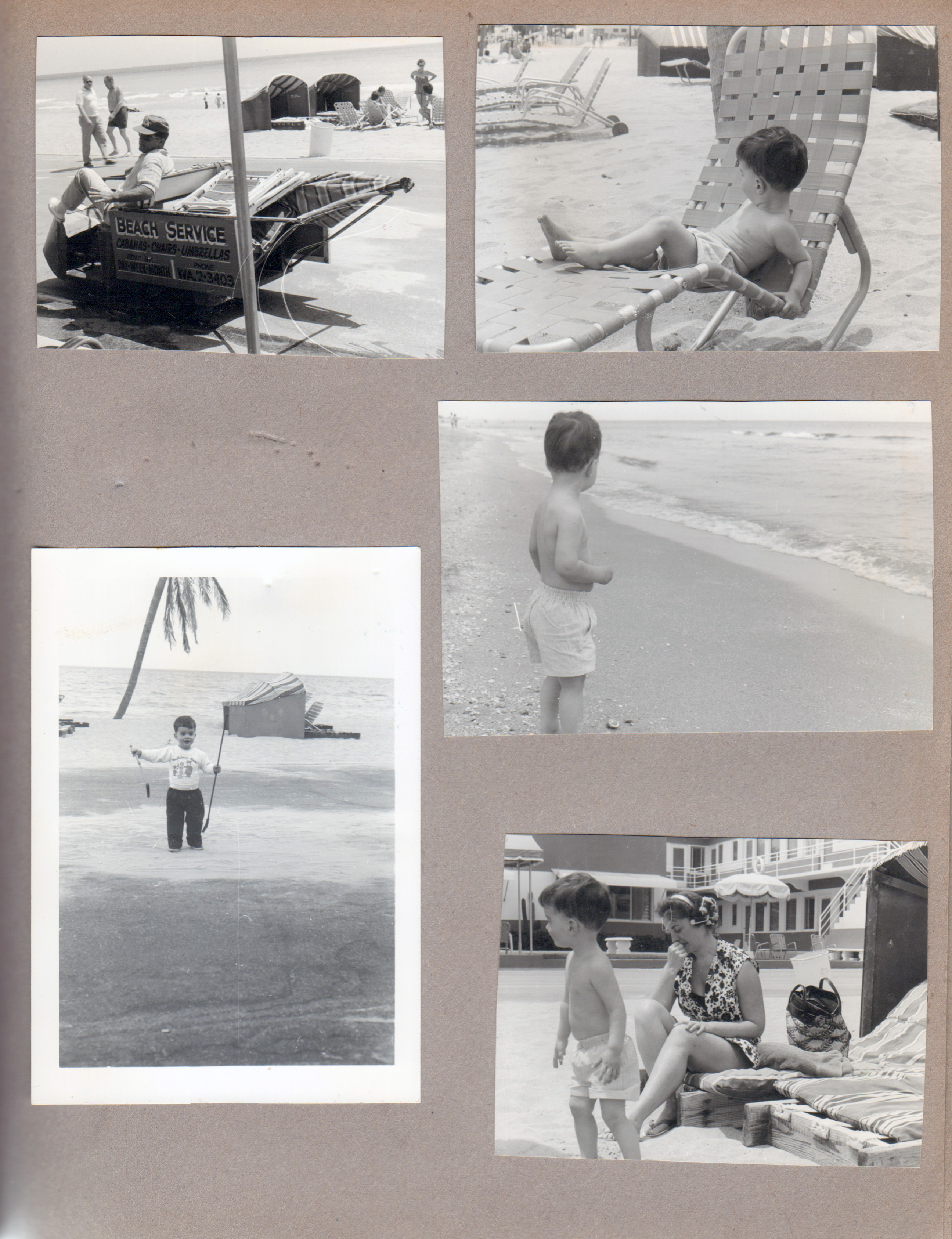 Hollywood Beach Neptune Apartments - Beach Service chairs and umbrellas. Alan in lounge. Alan on beach