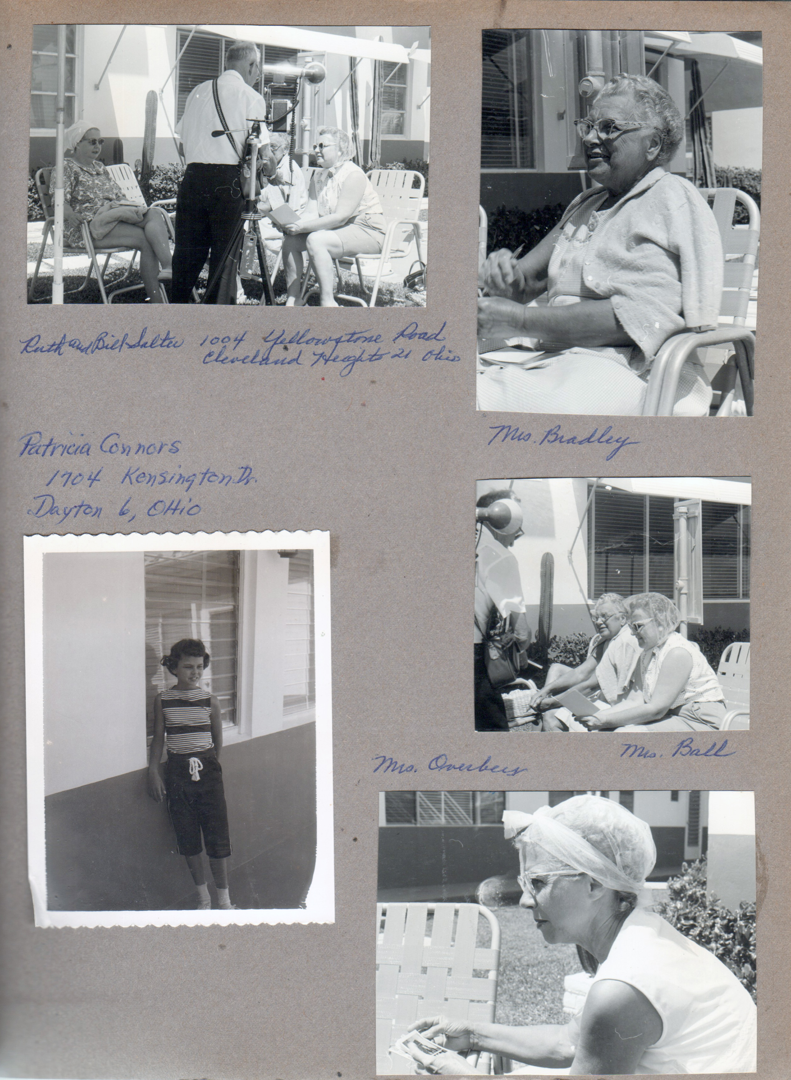 Hollywood Beach Neptune Apartments - Ruth and Bill Salter of Cleveland Heights, OH. Mrs Bradley. Patricia Connors of Dayton, OH. Mrs Overbey. Mrs Ball