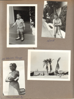 Hollywood Beach Neptune Apartments - Alan in suit on Surf Road steps. Irma Davis on Surf Road. Mrs Weatherly of Chicago, Ill.