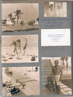 Hollywood Beach Neptune Apartments - Neptune from beach. Mr and Mrs Leopold Landenberger of NY NY. Beach from the Neptune sundeck. Shuffleboard and broadwalk from the Neptune sundeck. Mr Weatherly with fishing pole.