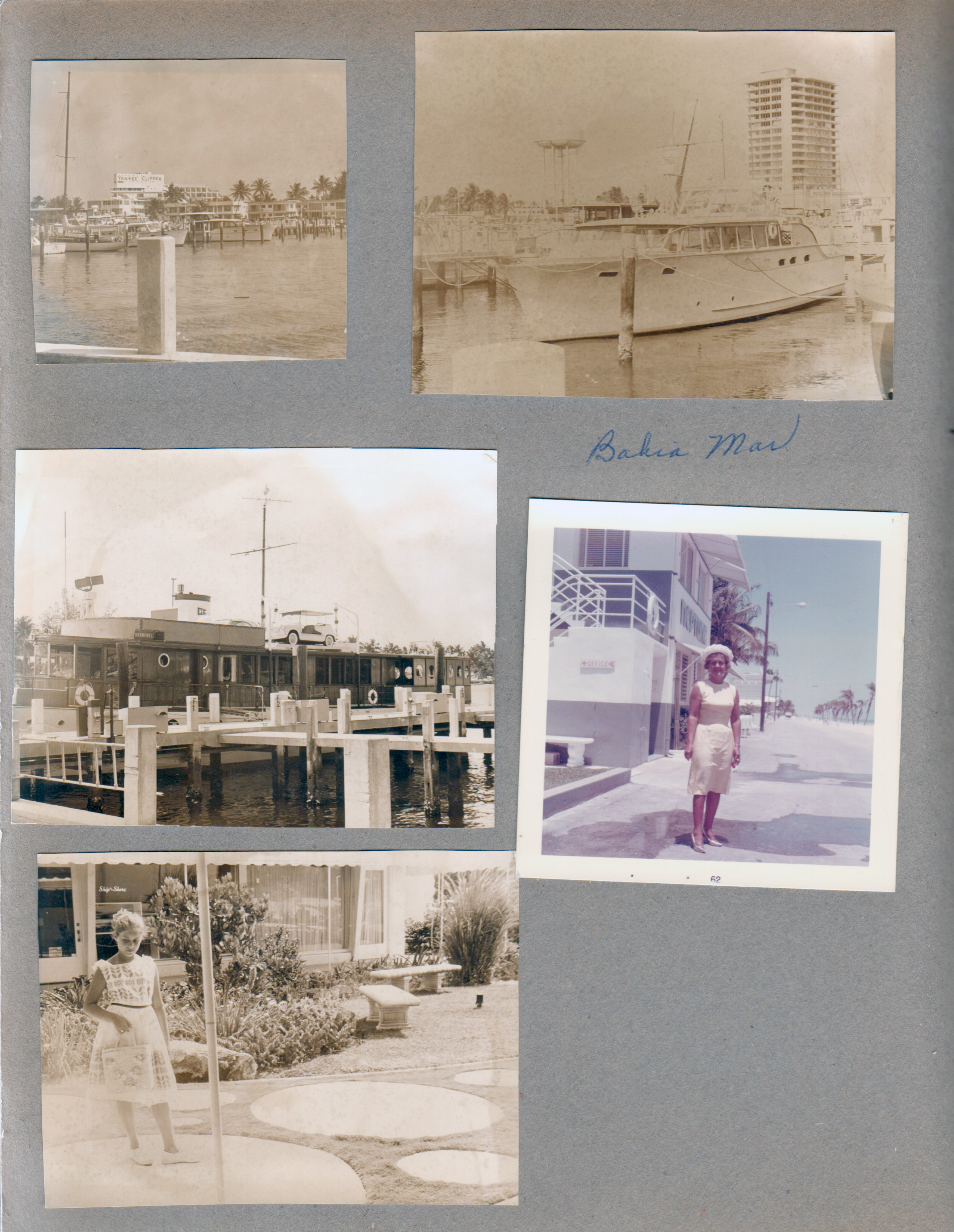 Bahia Mar. Susan. Woman in front of Neptune.