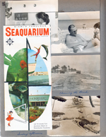 Hollywood Beach Neptune Apartments - Susan in Neptune office on PA system. Cleaning the beach. Miami Seaquarium brochure