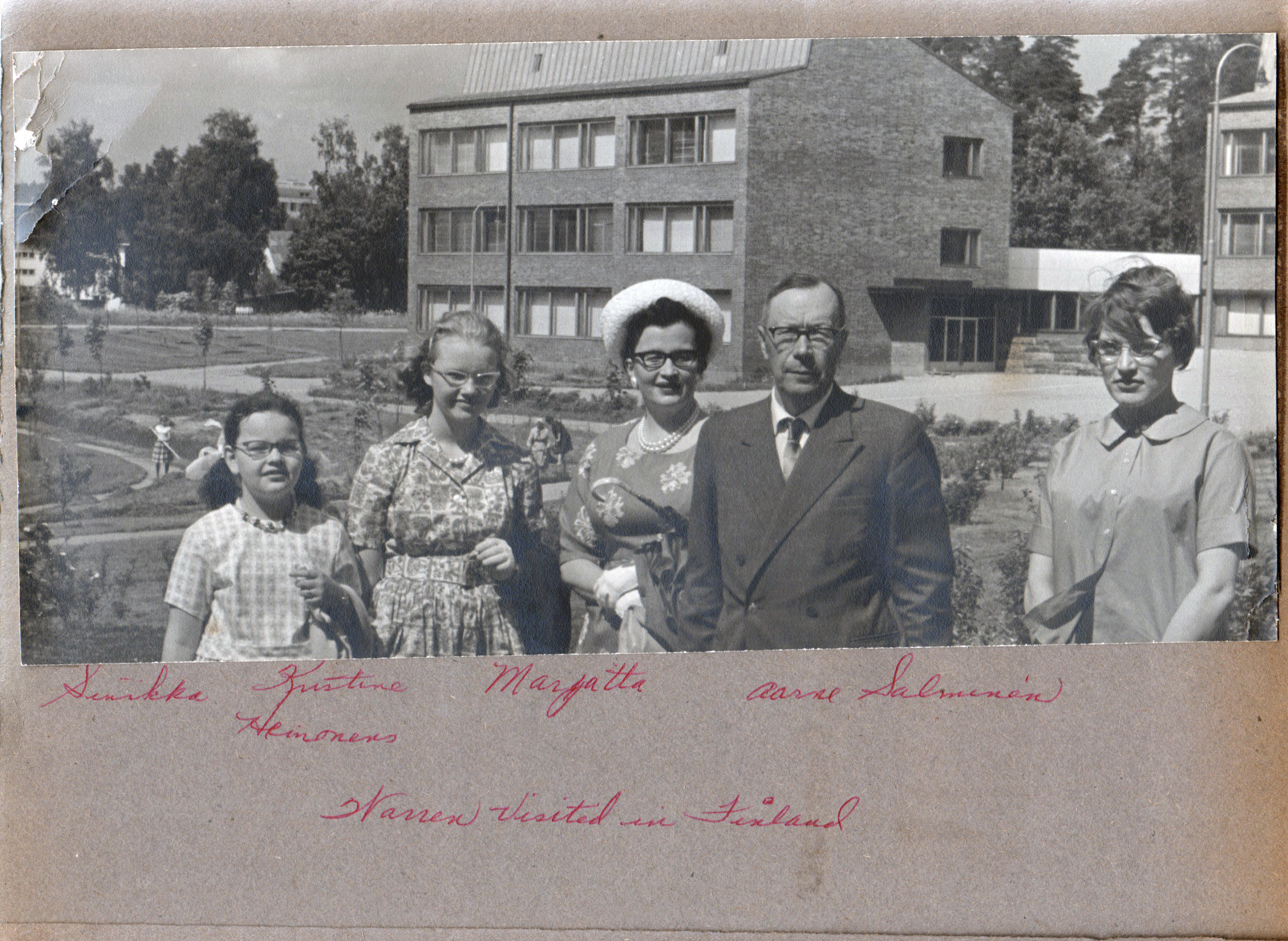 Warren visited in Finland - Sinikka, Kristiina Heinonen , Marjatta, Aarne Salminen, ????