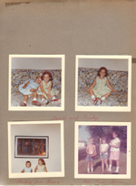 Carole and Cindy Morgan. Painting from Mexico. Eddie, Karen and Susan - softball at Haverstick farm.