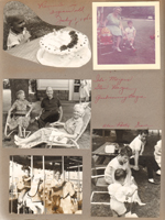 Ronnie birthday cake 2 years old. Vonnie and Alan (Humpty Dumpty) - Hague Cookout 6122 June. Ila Meyers, Glen, Helen. Alan and Susan at Little America (BR Ave and Keystone) (Enco station across street). Alan, Patty, Dave.