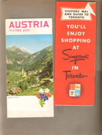 Brochures - Austria invites you. Simpsons in Toronto visitors' map.
