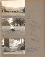 Pokagon State Park - Angola, IN. - Potawatami Inn. Susan John, Alan. 6122 - our wrecked fence that car drove through.