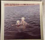 Cindy and Helen in lake