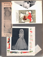 Newspaper clipping Becky Waldron wedding. Shower invitation. 