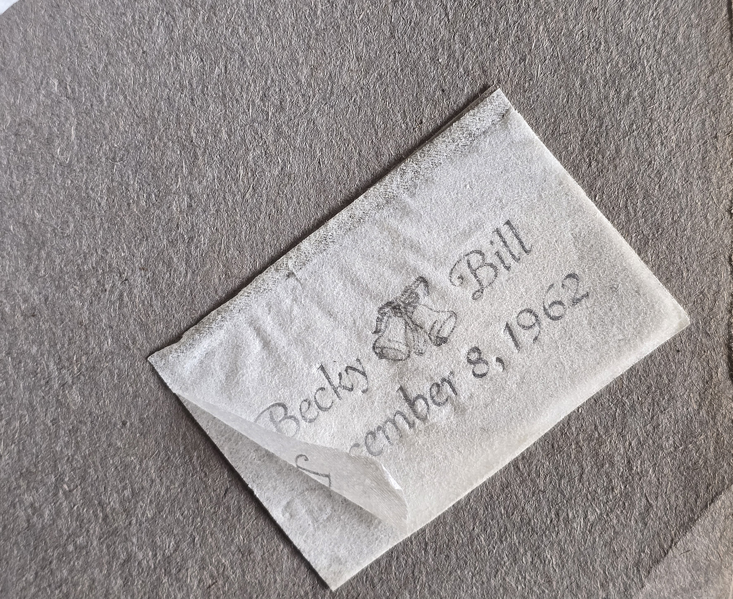 Becky and Bill wedding napkin