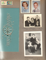 1962 Christmas seals. Ivan, Jo, Jimmy, and Ronnie Taylor. Mabel Roberts, Scott and Kent Benko.