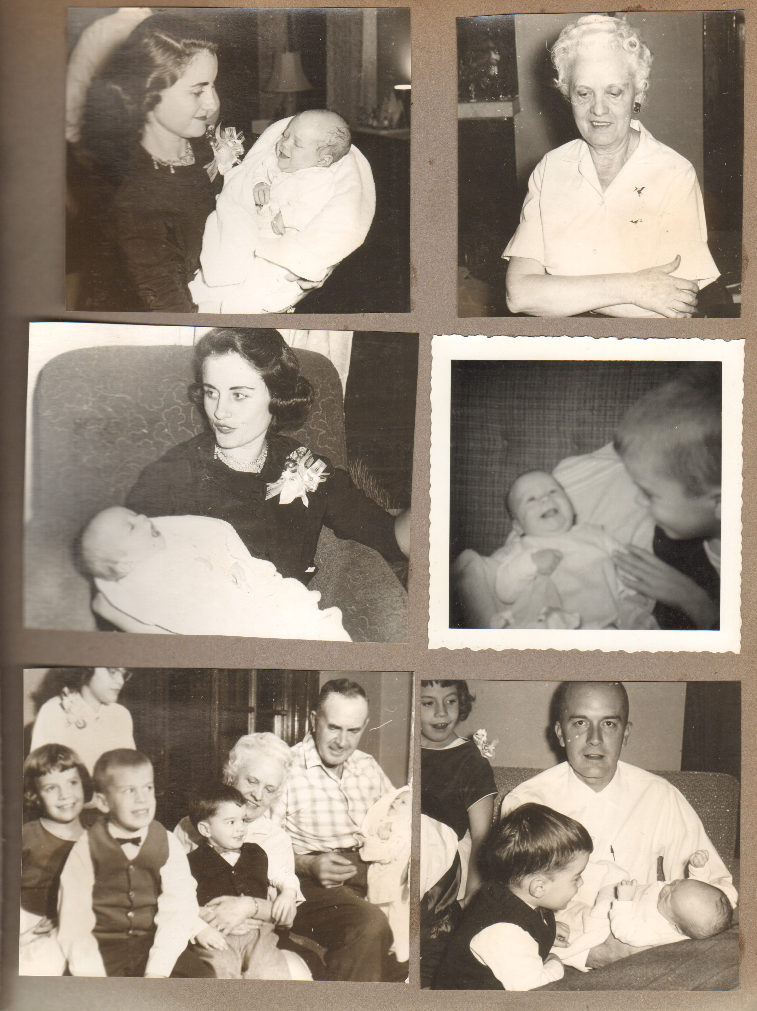 Rosemary with baby Mary. Helen. Mary and Eddie. Karen, Susan, Eddie, Alan, Helen, Girstle. Karen, Alan, Glen, Mary.