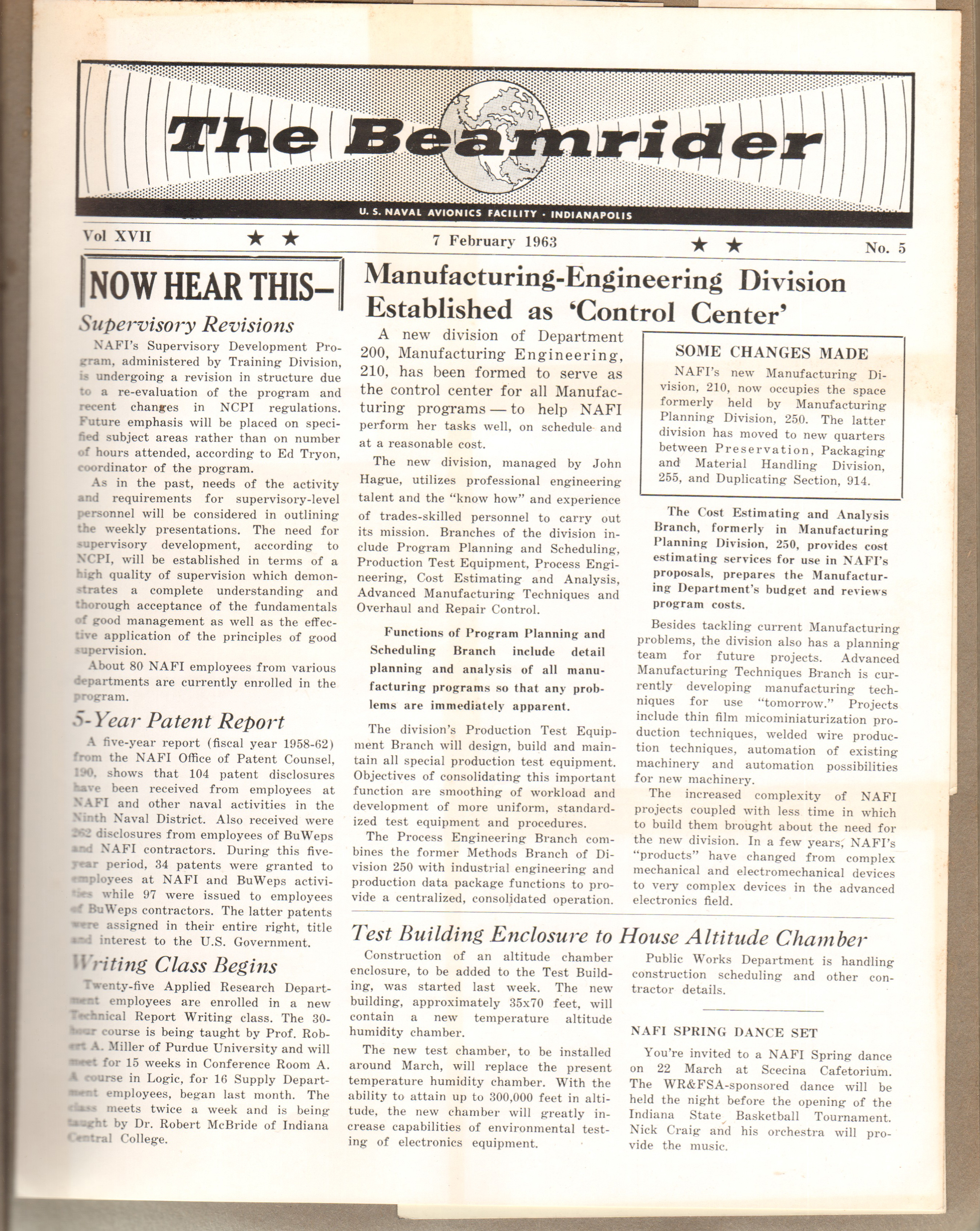The Beamrider - NAFI - XVII 7 Feb 1963