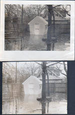 March 1963 6122 playhouse and back yard flooded (shows house on College where office building is now)