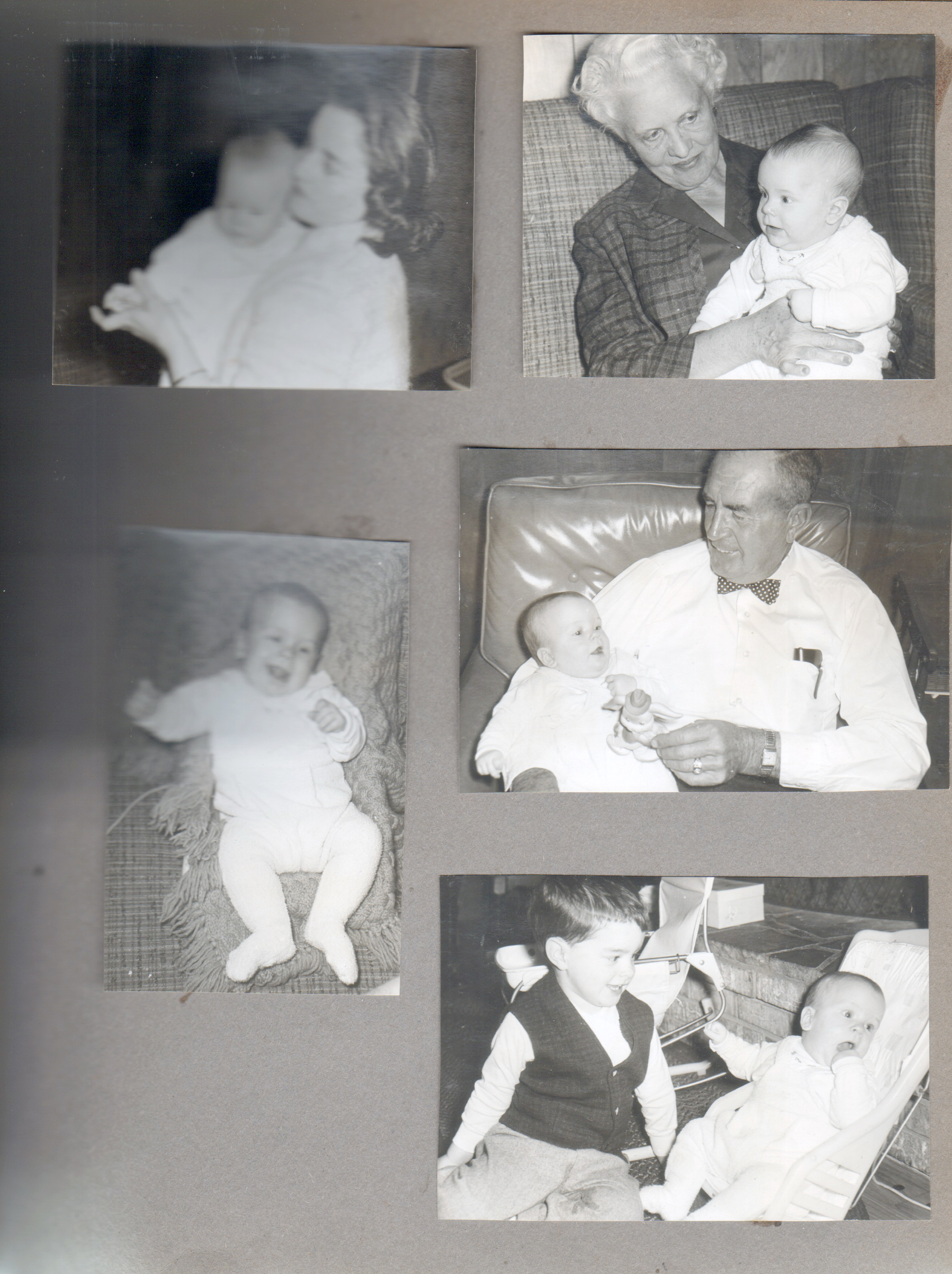 Rosemary and Mary. Helen Hague and Mary. Mary and Girstle Hague. Alan and Mary.