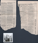 newspaper clipping Ila Meyers obit. Ila Meyers, Russell Roberts and Edith Spaulding